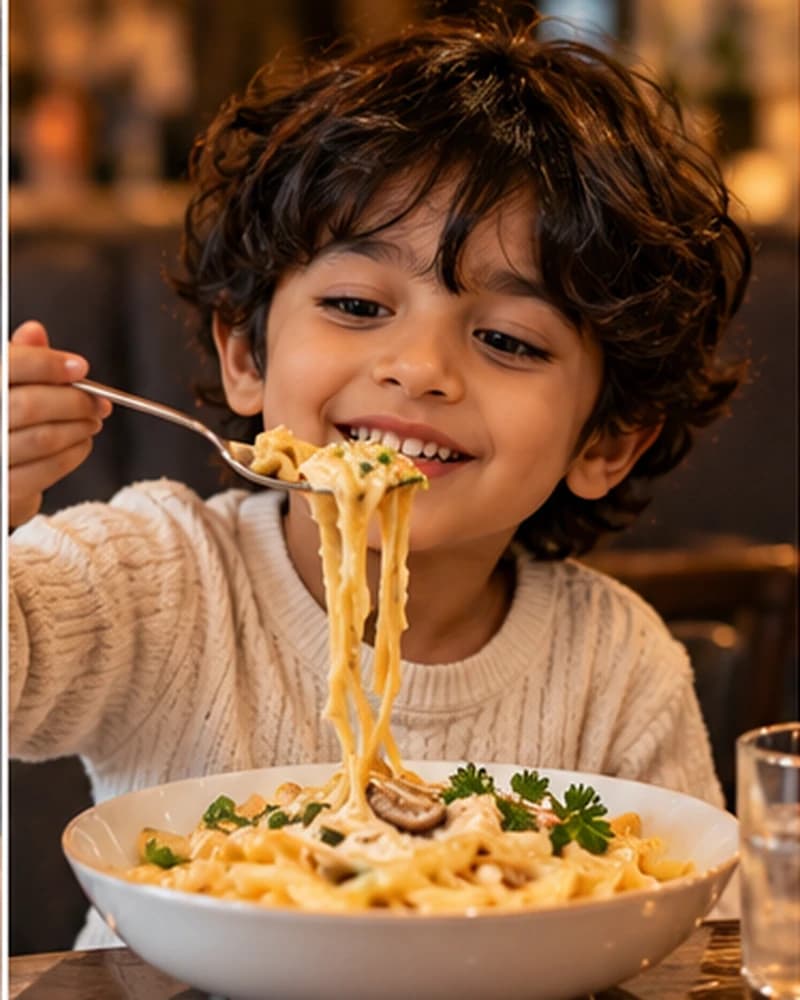 Child at the dining table